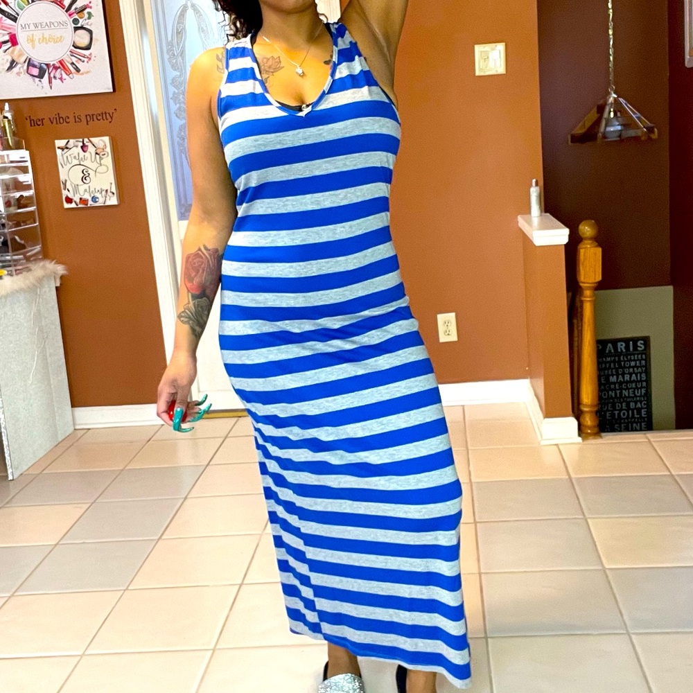 Striped maxi dress